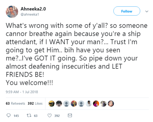 'If I want your man, trust I'm going to get Him' - Ahneeka to trolls