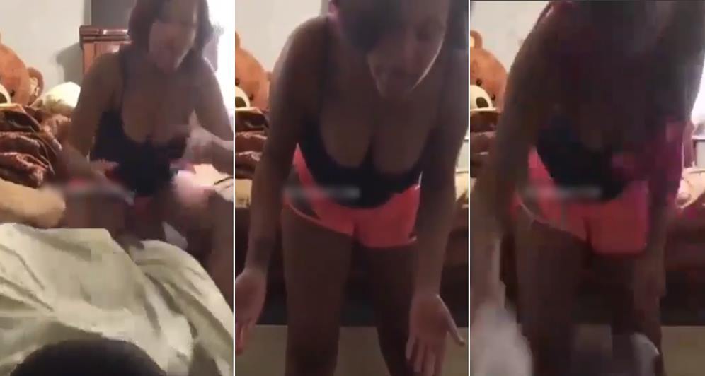 Lady mercilessly beats up his boyfriend for trying to end their relationship (Video)