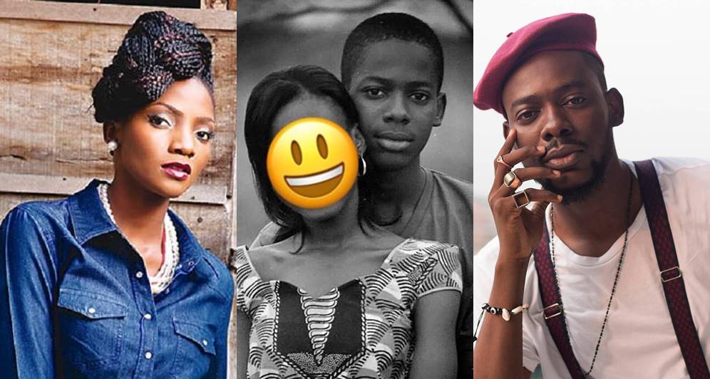 Simi, Falz others react to Adekunle Gold's loved up throwback photo with a mystery girl