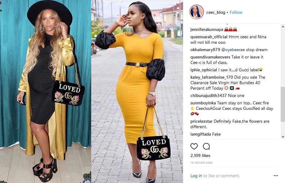 Who Rocked This N1M Gucci Bag Better: - Cee-c or Beyonce?