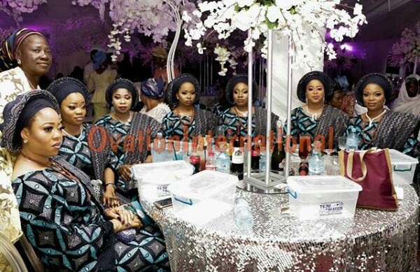 Alaafin of Oyo spotted with his wives at daughter's Royal wedding (photos)