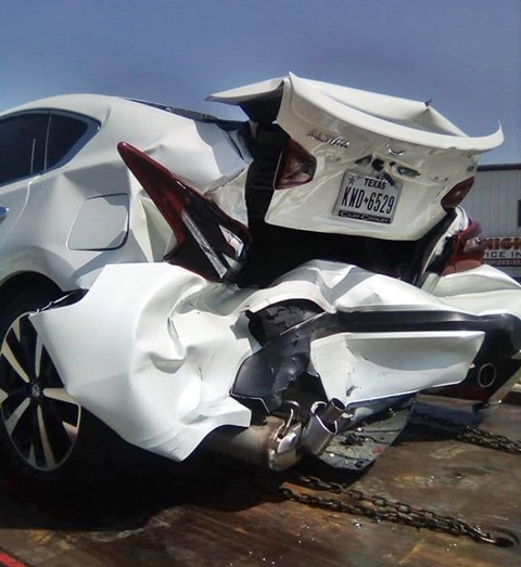 Boy Alinco escapes unhurt after getting involved in a ghastly accident in Texas, U.S. (photos)