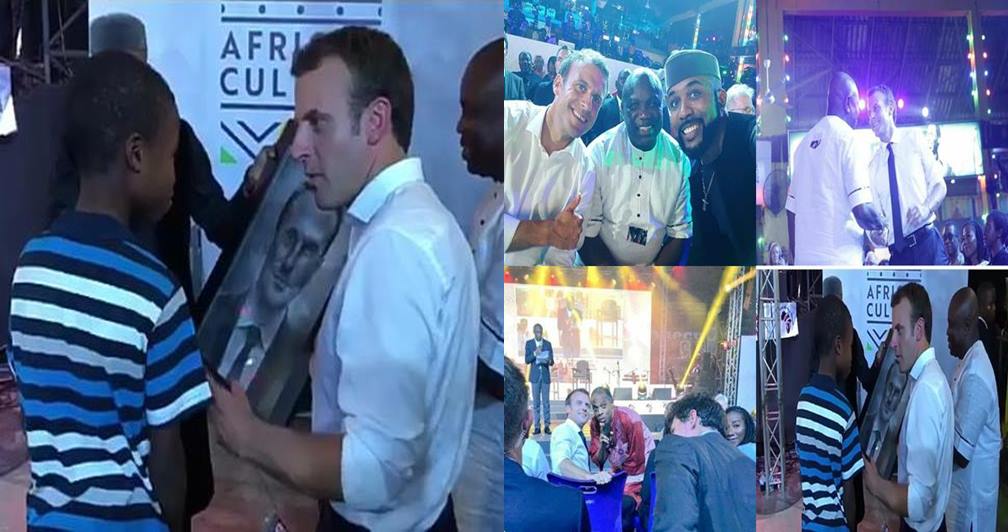 Banky W Elated After Meeting French President Inside Afrika Shrine