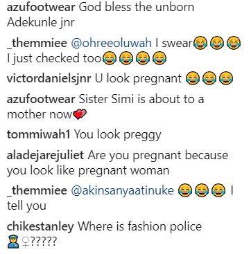'Are You Pregnant?' - Fans reacts to Simi's photo...
