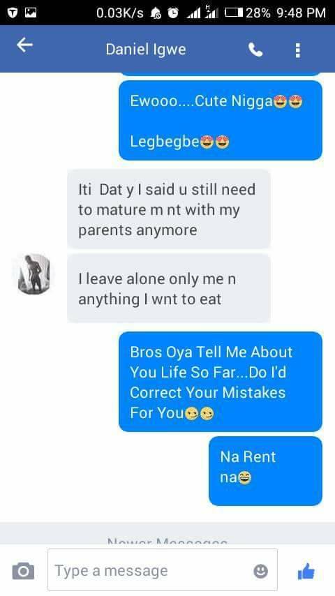 Nigerian Lady shares chat she had with a man who rained insults on her for ignoring his messages after accepting his friend request