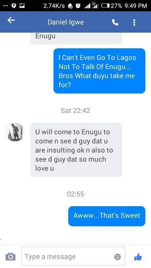 Nigerian Lady shares chat she had with a man who rained insults on her for ignoring his messages after accepting his friend request