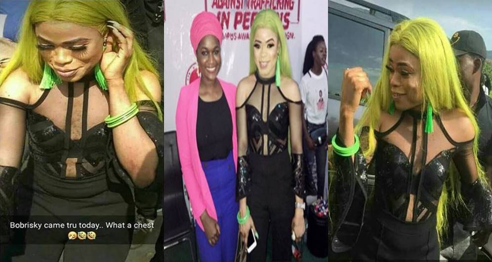 "He is a dysfunctional obnoxious gay man," - Nigerian man slams Muslim woman for posing with Bobrisky