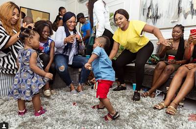 Lilian Esoro and Ubi Franklin reunite for son's birthday party (Photos, Video)