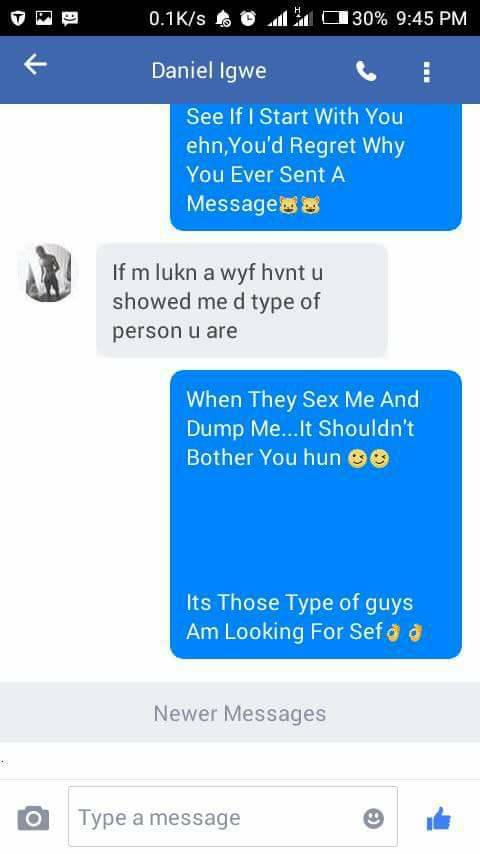 Nigerian Lady shares chat she had with a man who rained insults on her for ignoring his messages after accepting his friend request