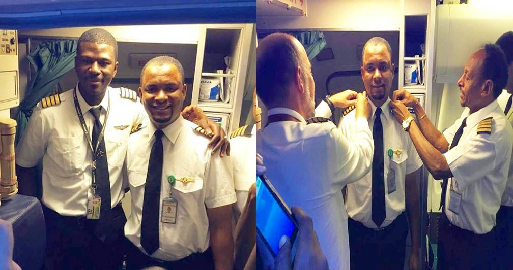 Nigerian man who joined the aviation industry as a cleaner becomes a captain, 24 years after (Photos)