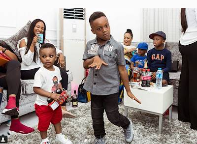 Lilian Esoro and Ubi Franklin reunite for son's birthday party (Photos, Video)