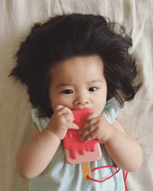 7-month-old baby breaks the internet with her amazing hair (Photos)