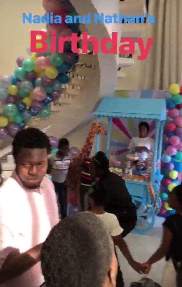 Jim Iyke, Tobi, Miracle, Timaya, & Phyno Storm Paul Okoye's Twins' 1st Birthday Party (Photos)