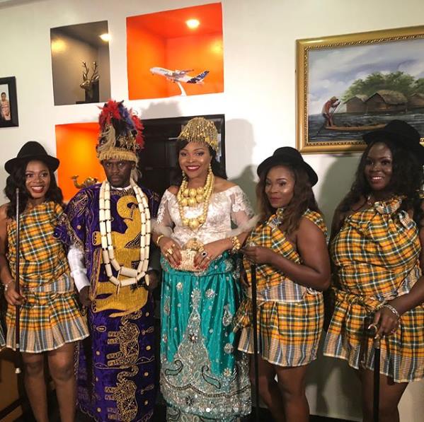 Photos from Olu Jacobs and Joke Silva's son's traditional wedding