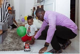 Lilian Esoro and Ubi Franklin reunite for son's birthday party (Photos, Video)