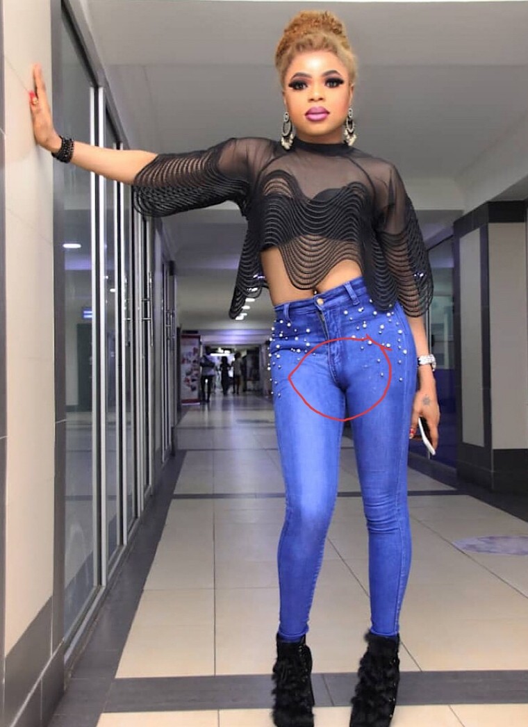 We can see your d**k - Fans to Bobrisky for rocking tight jeans (Photos)