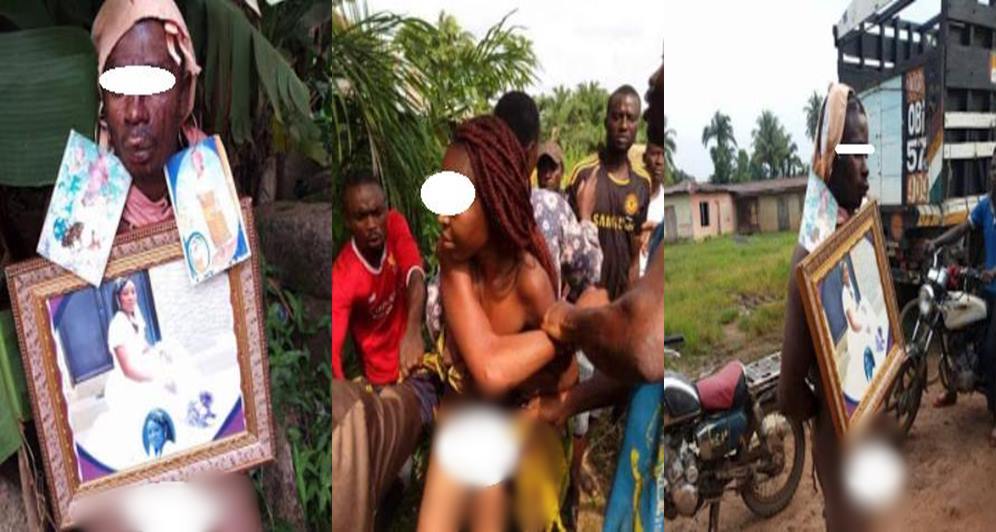 Married lady and her ex paraded after being caught having s*x in Enugu (Photos)