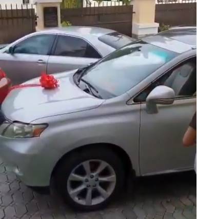 Ex-BBNaija's housemate Princess gets a car as a birthday gift (Photos+Video)