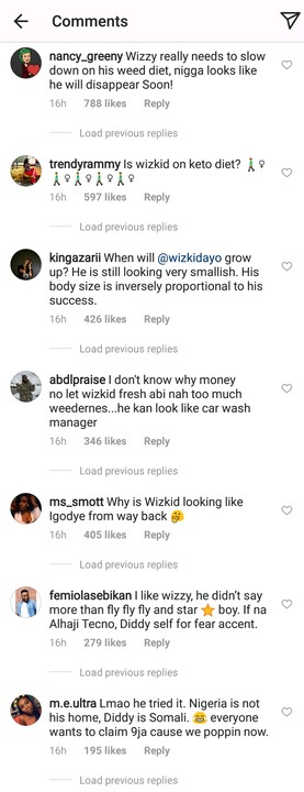 'You Look Sick' - Fans React To Wizkid's Video With P. Diddy