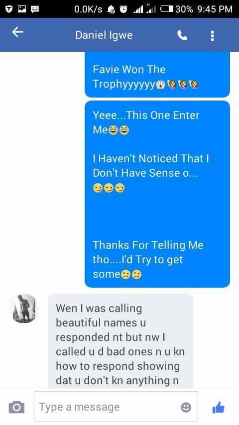 Nigerian Lady shares chat she had with a man who rained insults on her for ignoring his messages after accepting his friend request