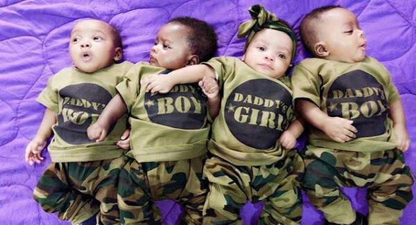 Check out these lovely photos of a Nigerian woman, her daughter, and adorable quadruplets