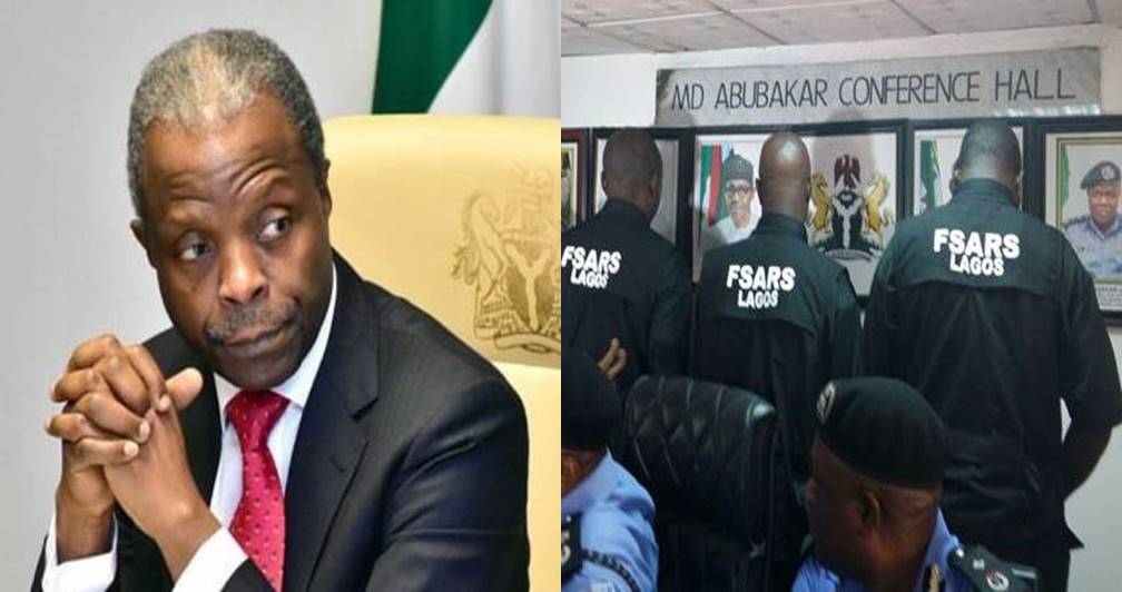 Acting president Osinbajo orders overhauling of SARS; orders investigation into the alleged unlawful activities