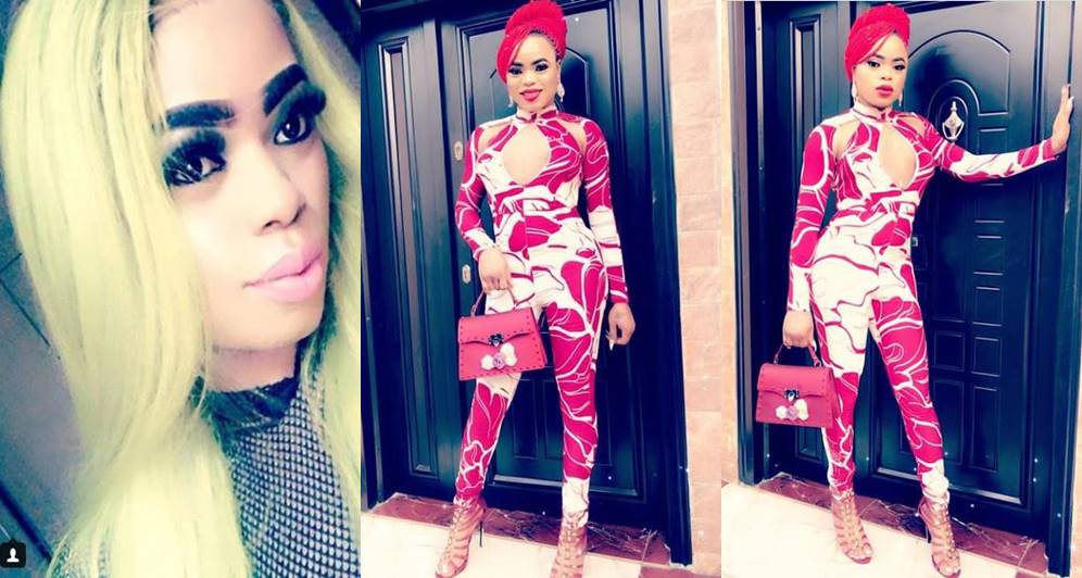 Bobrisky looking feminine, as he stuns in fabulous red outfit (Photos)