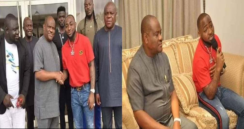 Governor Wike hosts Davido and his crew at Rivers Govt house (Photos)