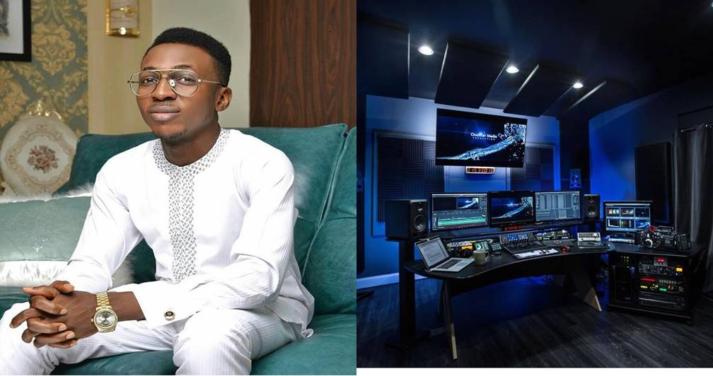 Gospel singer, Frank Edwards shows off his multi-million naira music studio