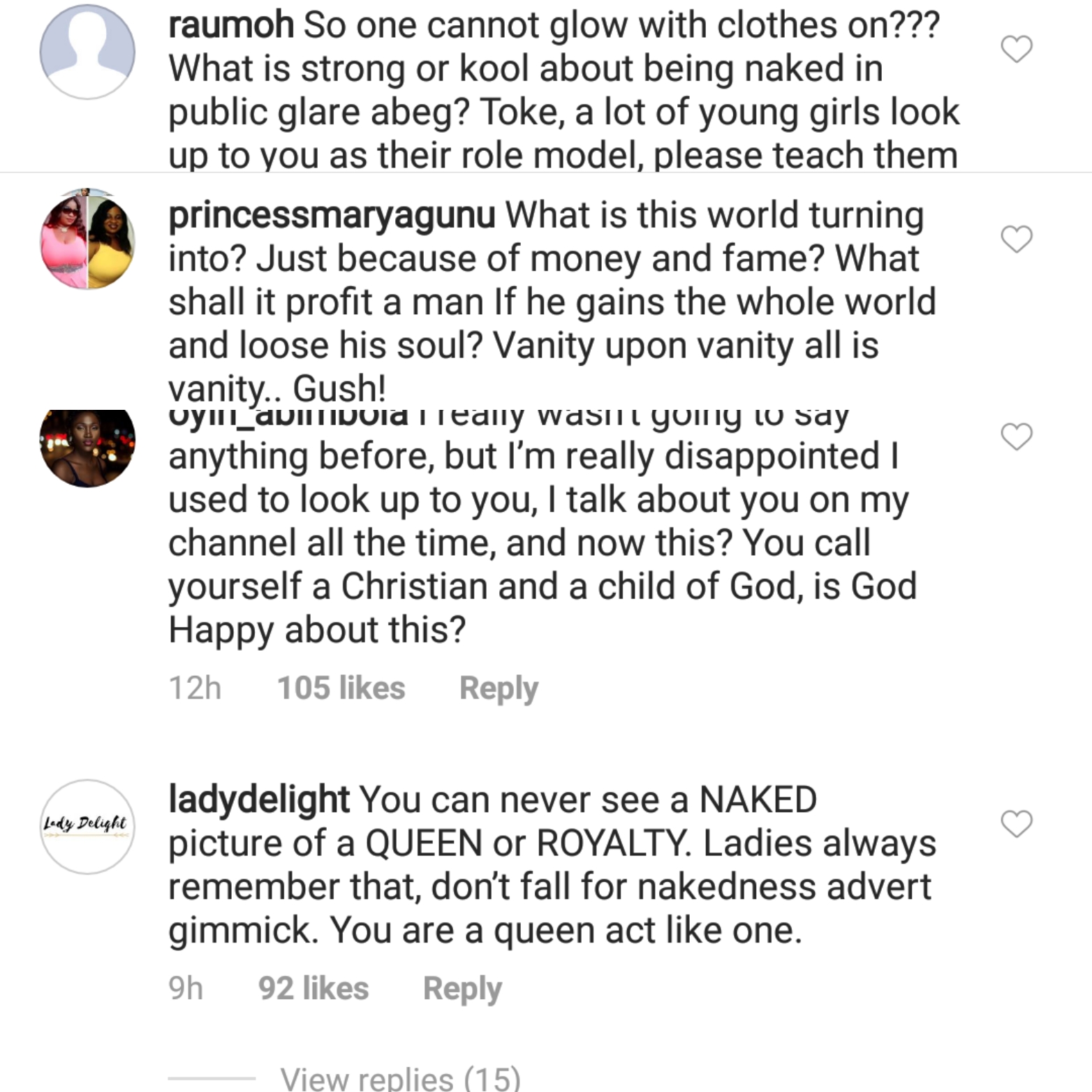 You're the biggest hypocrite - Fans slam Toke Makinwa over nvde ad (Screenshots)