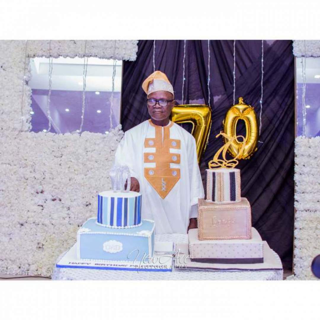 Comedian Ushbebe and his siblings celebrate Father's 70th birthday in style (photos)