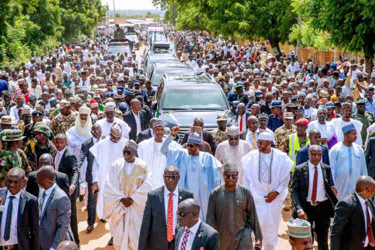 'Buhari has demonstrated he is physically fit for second term by trekking 800 metres' - Presidency