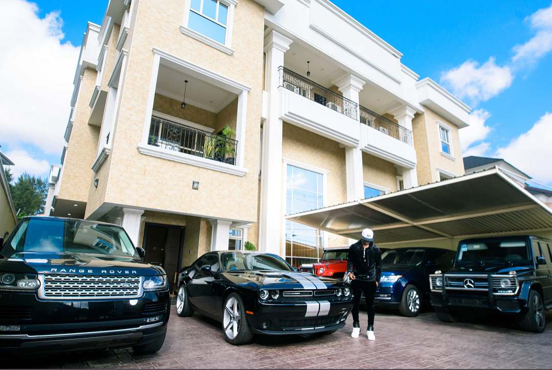 Peter Okoye flaunts mansion, car fleet to inspire and motivate fans