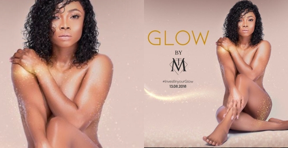 Toke Makinwa goes nvde to publicize new business line Glow By TM