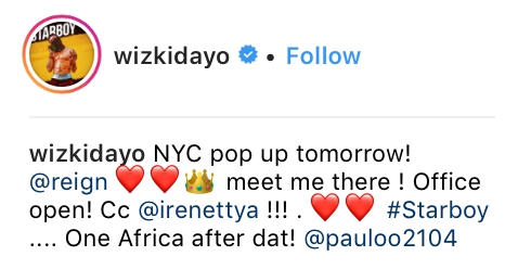 Wizkid Opens StarBoy Pop-Up Shop For New Cloth Collection In New York (Photos)