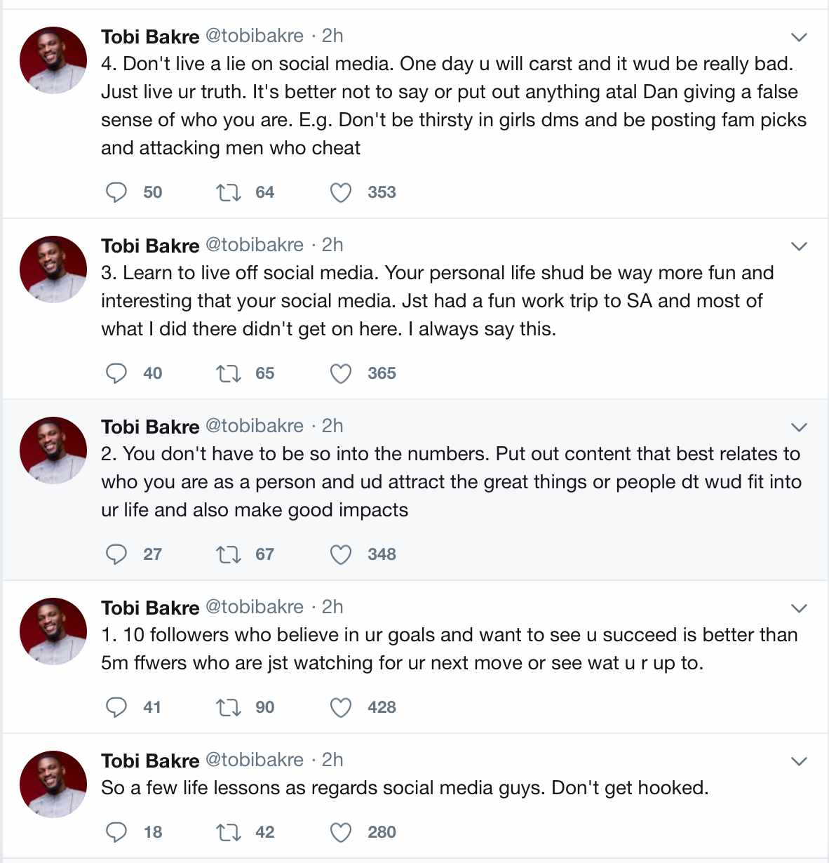 Tobi Bakre reacts to allegations that he bought fake IG followers