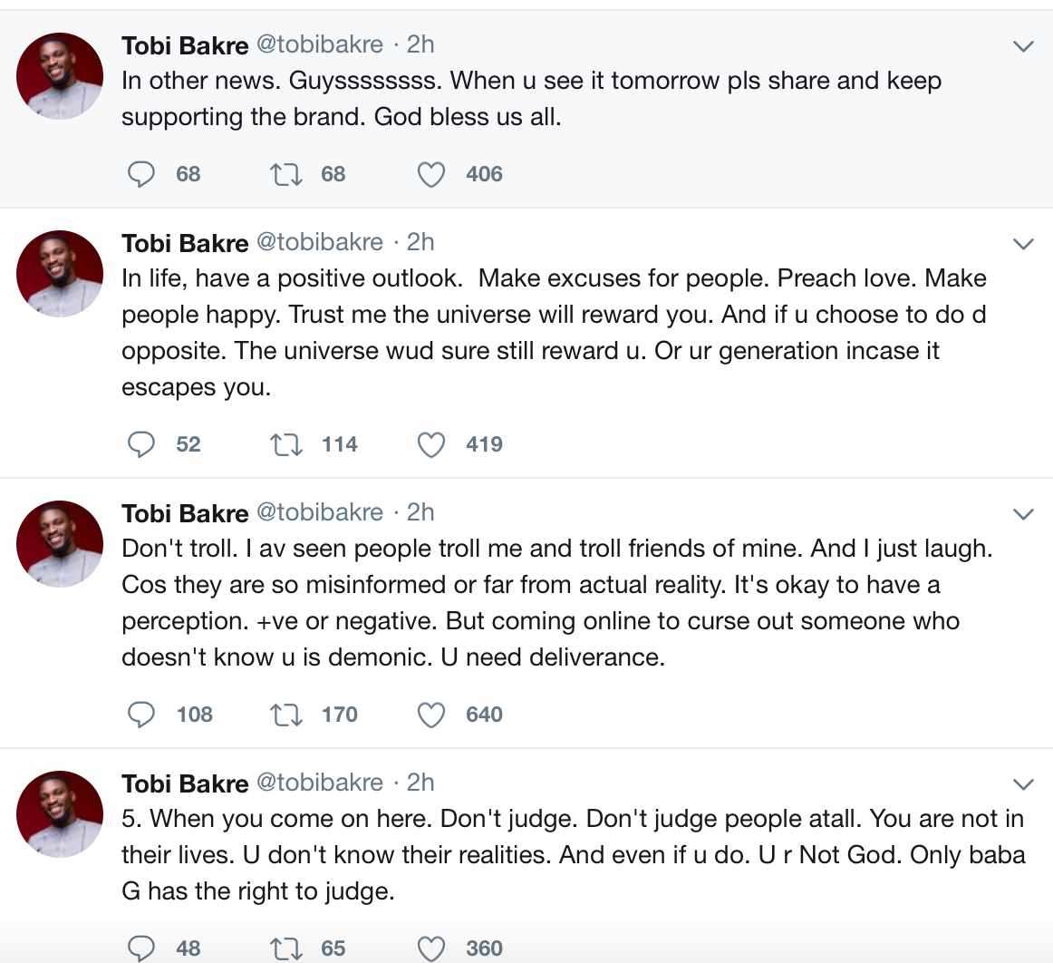 Tobi Bakre reacts to allegations that he bought fake IG followers