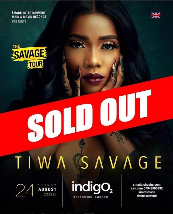 Davido Congratulates Tiwa Savage As She Sells Out O2 Indigo; Tiwa Responds