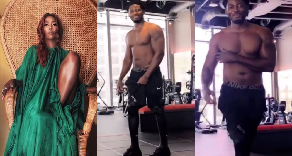 'Johnny Bravo' - Tiwa Savage gushes over her ex, Teebillz as he hits the gym