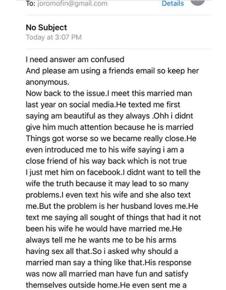 My Experience With A Married Man I Met On Facebook - Young Lady Recounts
