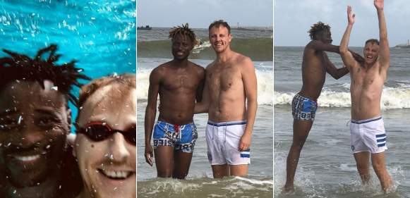 Bisi Alimi and his husband arrive Lagos for holiday (photos)