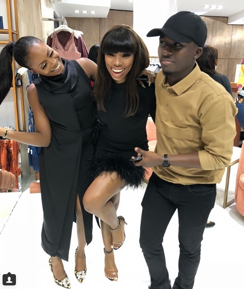 Bambam flaunts hot legs as she and Lolu meet Osinbajo's daughter In Lagos (Photos)