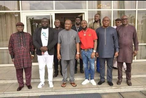 Governor Wike hosts Davido and his crew at Rivers Govt house (Photos)