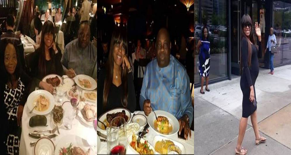 Dele Momodu hosts Linda Ikeji and her mum to 'pre-delivery baby' dinner in Atlanta (photos)