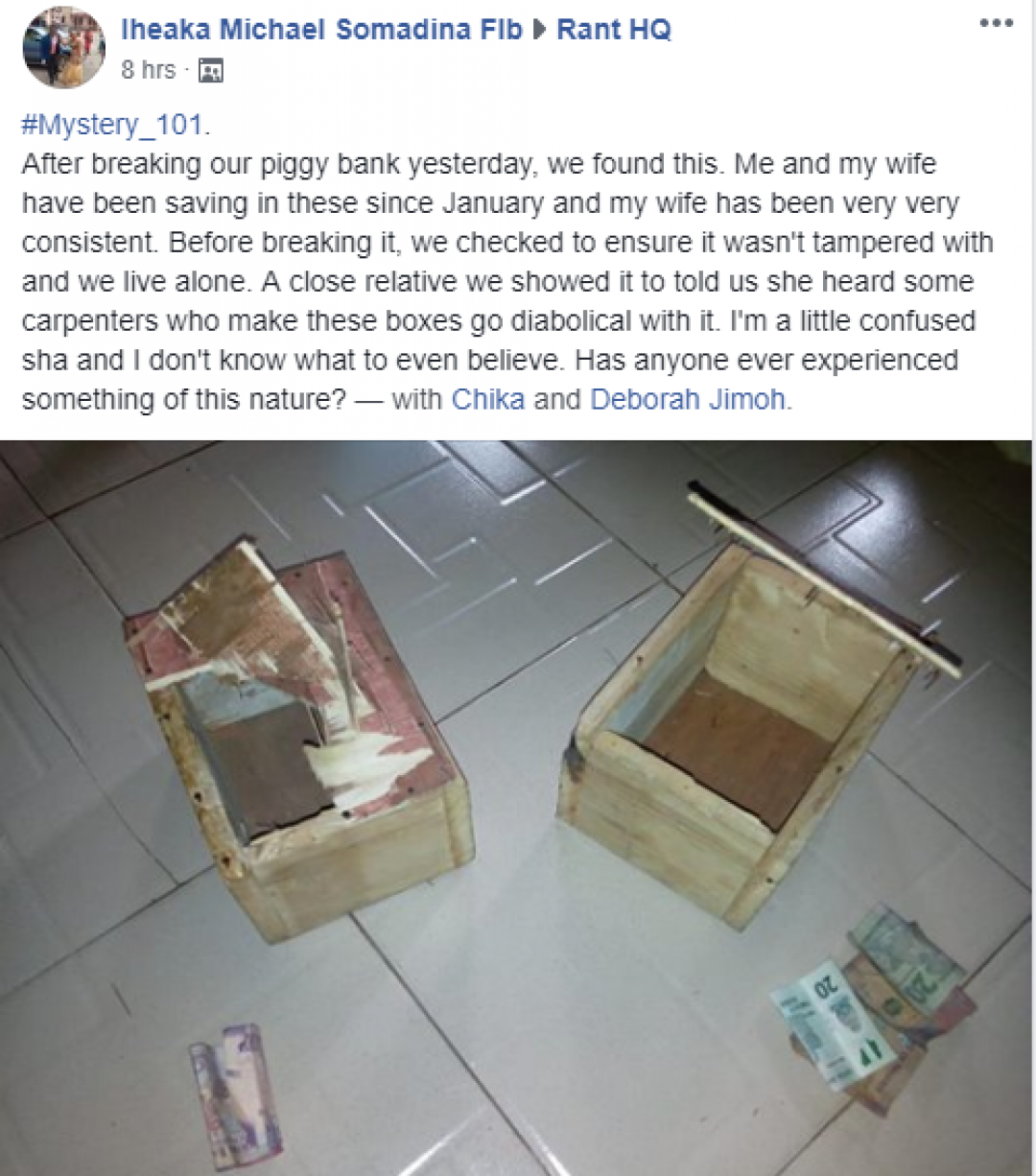 See The Unbelievable Amount This Couple Found After They Opened Their Piggy Bank (Photos)
