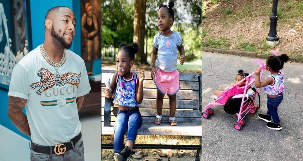 'Nah una go finish my money I don see d future' - Davido says as he shares lovely photos of his daughters