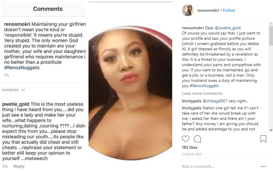 Reno Omokri drags lady who accused him of cheating over a controversial post