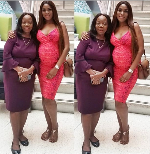 Pregnant Linda Ikeji spends quality time with her mom in Atlanta (Photos)