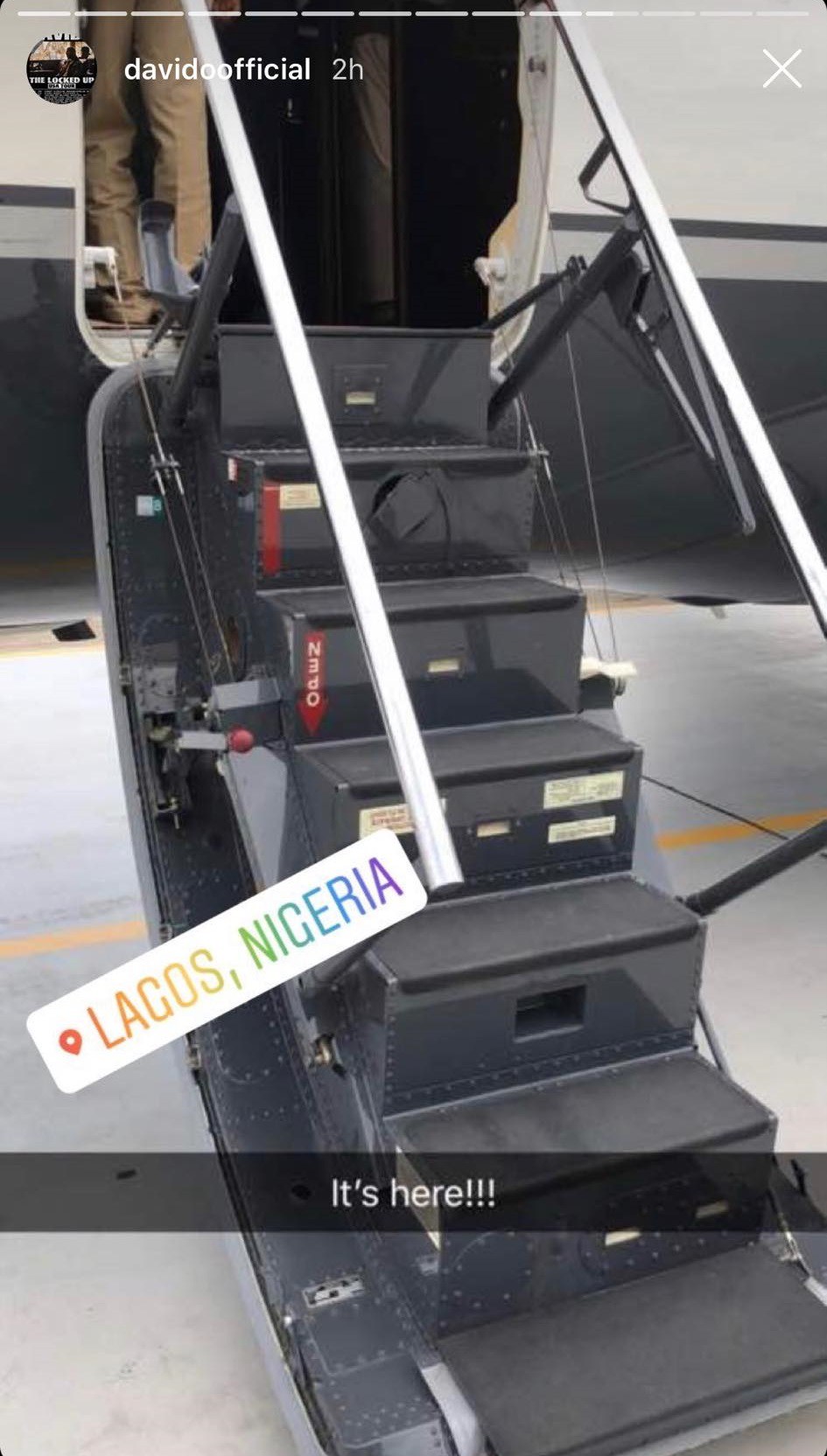 Davido's gets delivery of his private jet in Lagos (photo)