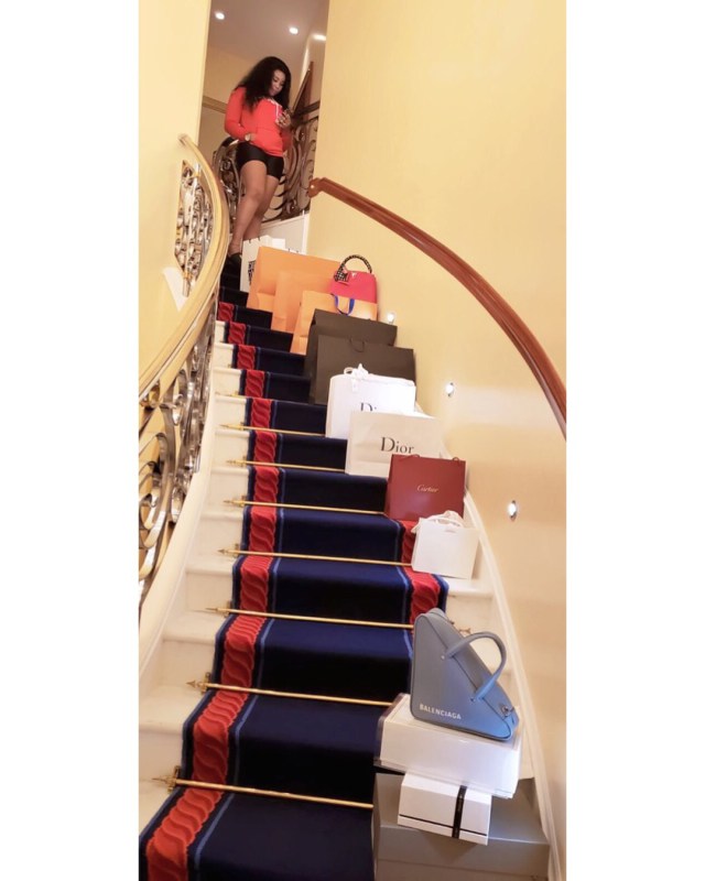 Actress, Mimi Orjiekwe flaunts her purchases after shopping in Dubai (Photos)